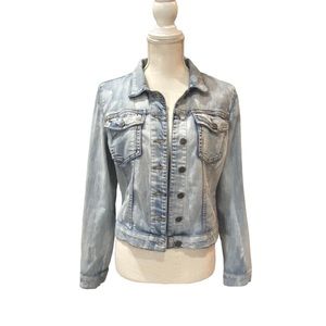KUT From The Kloth Helena Distressed Denim Jacket- Size Medium